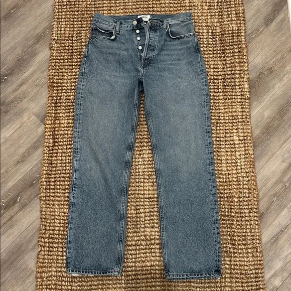 Agolde 90's Pinch Waist Jeans in Navigate Blue - Picture 2 of 5